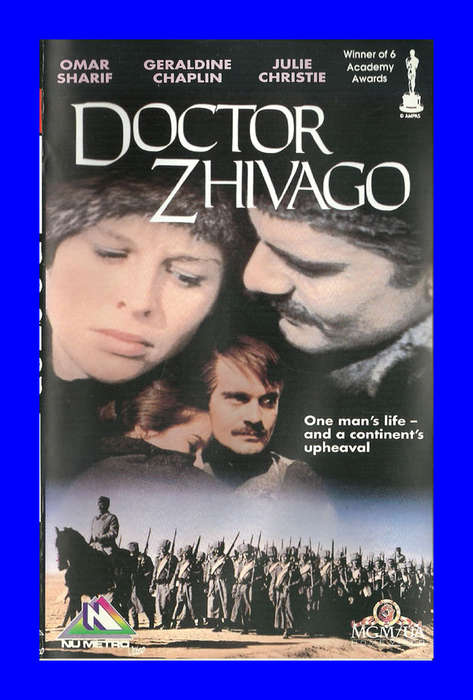 VHS CASSETTE  -  DOCTOR ZHIVAGO (OMAR SHARIF, GERALDINE CHAPLIN, JULIE CHRISTIE)