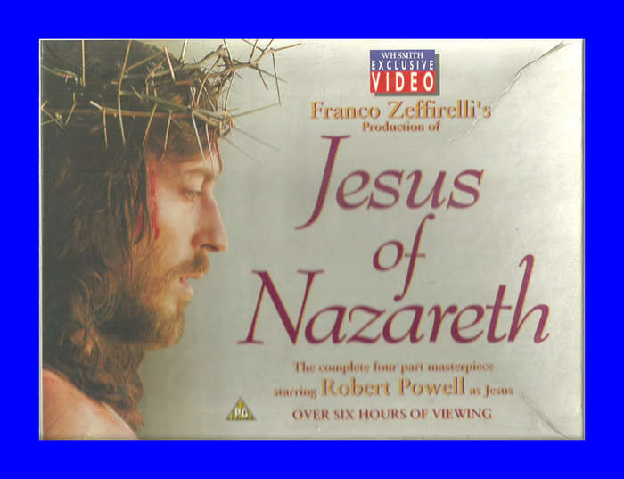 VHS 2 CASSETTE SET  -  JESUS OF NAZARETH (ROBERT POWELL)