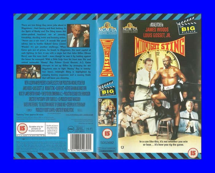 VHS CASSETTE  -  MIDNIGHT STING (JAMES WOODS, LOUIS GOSSETT, JR)