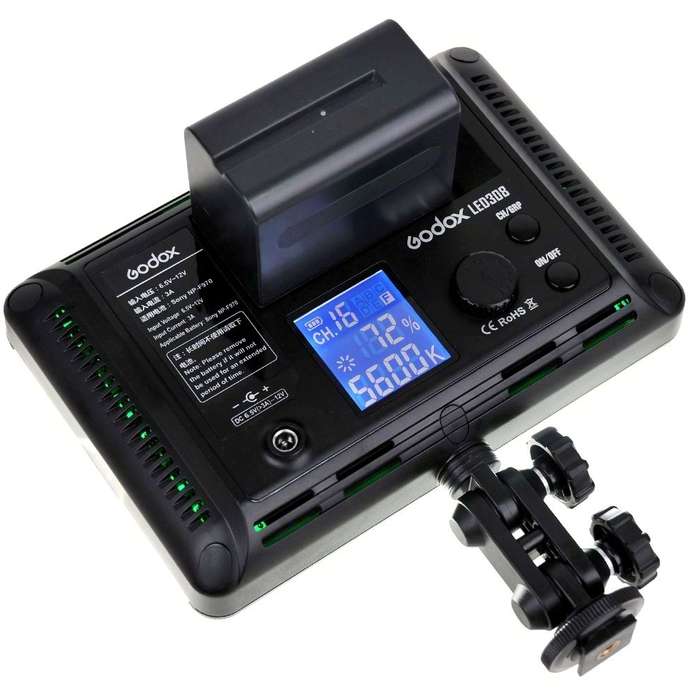 Godox LED308CII Video Light and Rechargable Battery