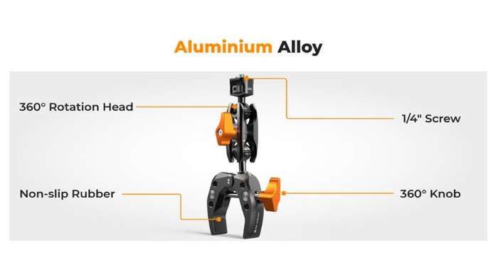 K&F Concept MS13 Super Clamp & Magic Arm Mount