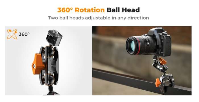 K&F Concept MS13 Super Clamp & Magic Arm Mount