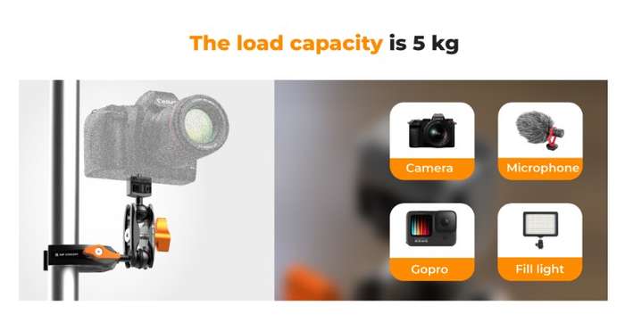 K&F Concept MS13 Super Clamp & Magic Arm Mount