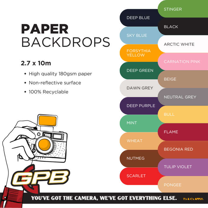 Paper Backdrop Arctic White (2.7 x 10m)