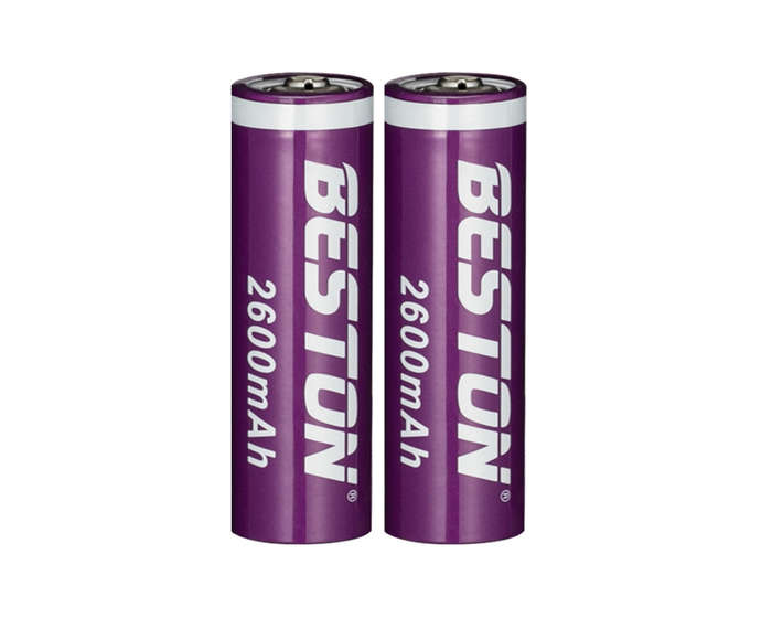 Beston 18650 3.7V 2600mAh Rechargeable Lithium-Ion Batteries (Pack of 2)