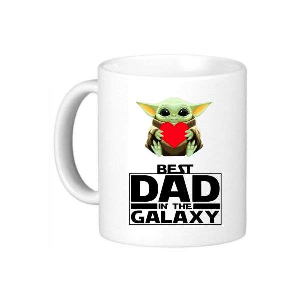 Yoda Best Dad in the Galaxy Coffee Mug  Fun Star Wars Gift for Dads
