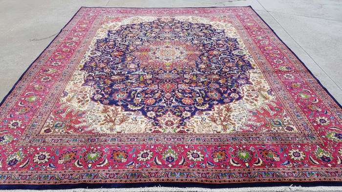 Incredibly High Quality Mashhad Carpet 377cm x 298cm Hand Knotted
