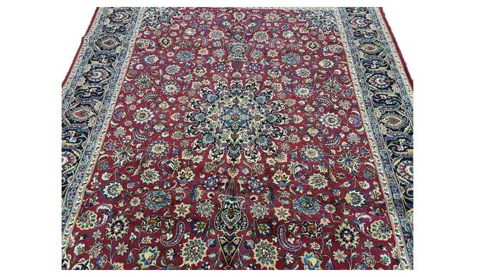 Very Fine Persian Mashhad Carpet - 377cm x 295cm Hand-Knotted