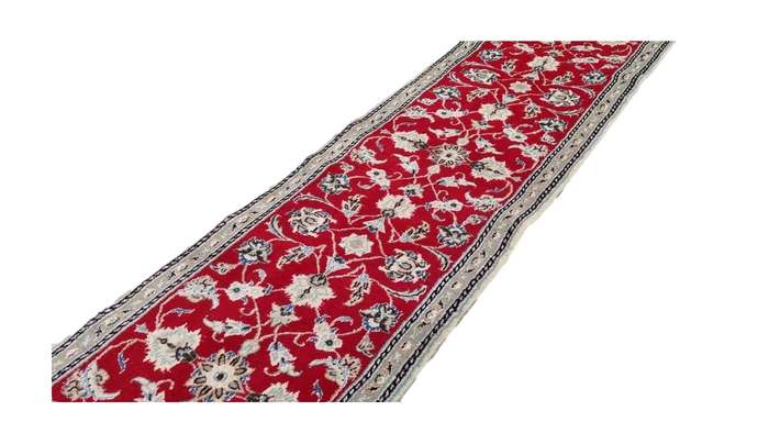 Persian Nain Carpet 280cm x 73cm Hand Knotted