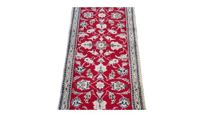 Persian Nain Carpet 280cm x 73cm Hand Knotted