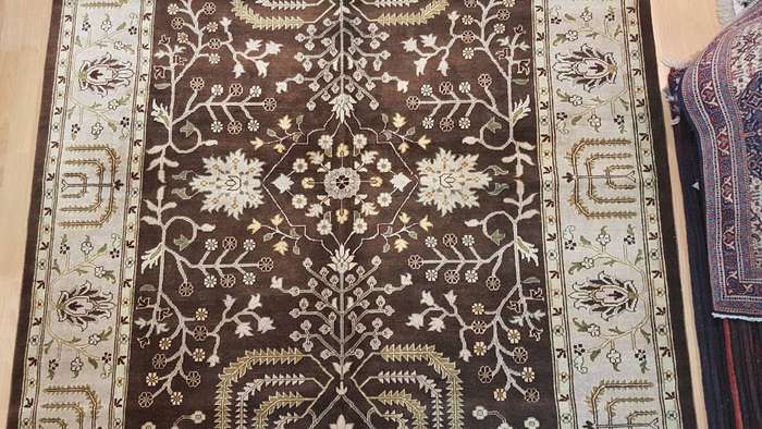 Afghan Chobi Carpet 238cm x 178cm Hand Knotted- Heerat Carpets