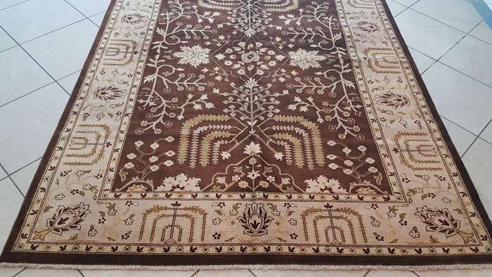 Afghan Chobi Carpet 238cm x 178cm Hand Knotted- Heerat Carpets