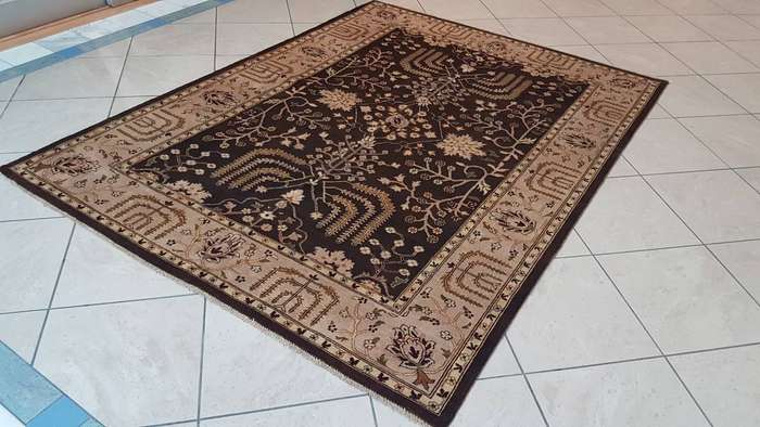 Afghan Chobi Carpet 238cm x 178cm Hand Knotted- Heerat Carpets