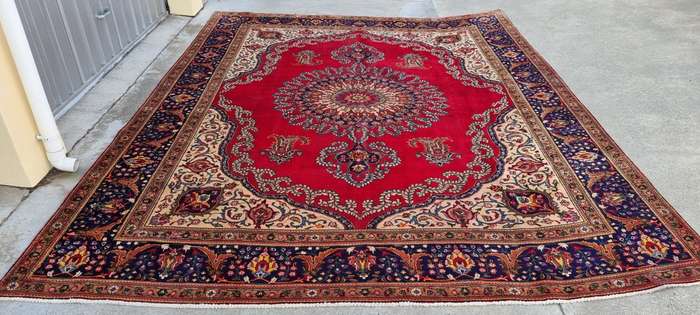 Vintage Persian Tabriz Carpet  395cm x 305cm Hand-Knotted