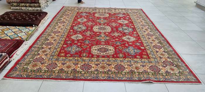 Afghan Kazak Carpet 394cm x 293cm Hand Knotted