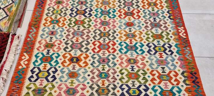 Afghan Chobi Kilim 244cm x 182cm Hand Made