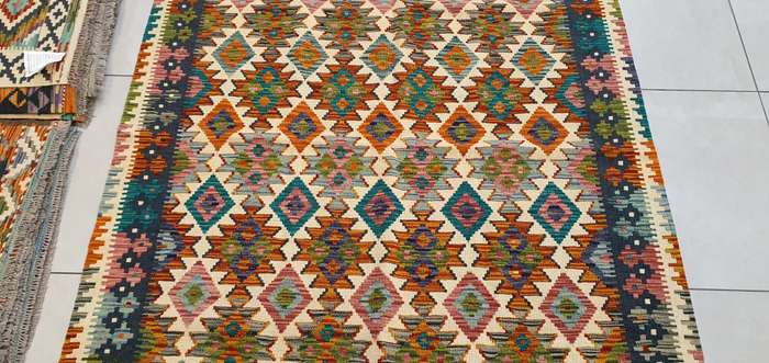 Afghan Chobi Kilim 198cm x 148cm Hand Made