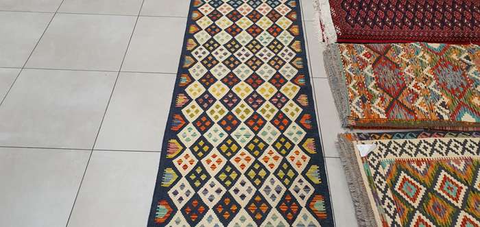 Afghan Chobi Kilim 400cm x 81cm Hand Made