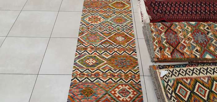Afghan Chobi Kilim 383cm x 79cm Hand Made
