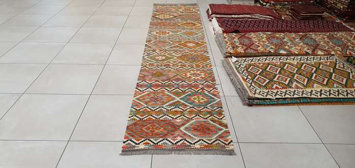 Afghan Chobi Kilim 383cm x 79cm Hand Made