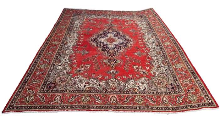 Vintage Persian Tabriz Carpet  390cm x 305cm Hand-Knotted