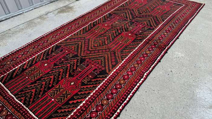 Vintage Persian Kurdi Carpet 285cm x 128cm Hand Knotted
