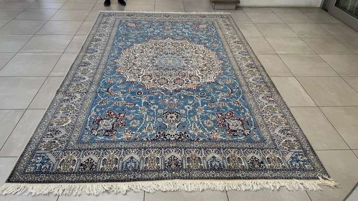 Extremely Fine Quality Persian Nain Carpet 377cm x 250cm Hand Knotted (6LA)