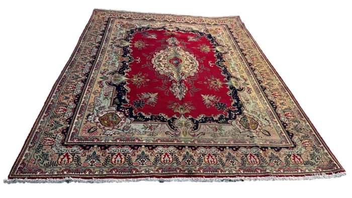 Vintage Persian Tabriz Carpet  380cm x 292cm Hand-Knotted