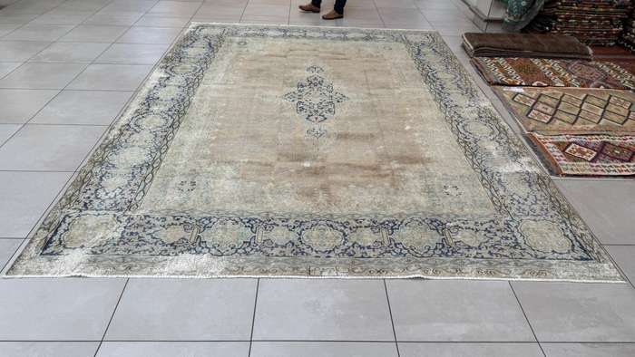 Vintage/Overdye Style Persian Carpet 413cm x 305cm Hand Knotted