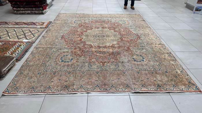 Vintage/Overdye Style Persian Carpet 383cm x 293cm Hand Knotted