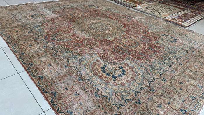Vintage/Overdye Style Persian Carpet 383cm x 293cm Hand Knotted