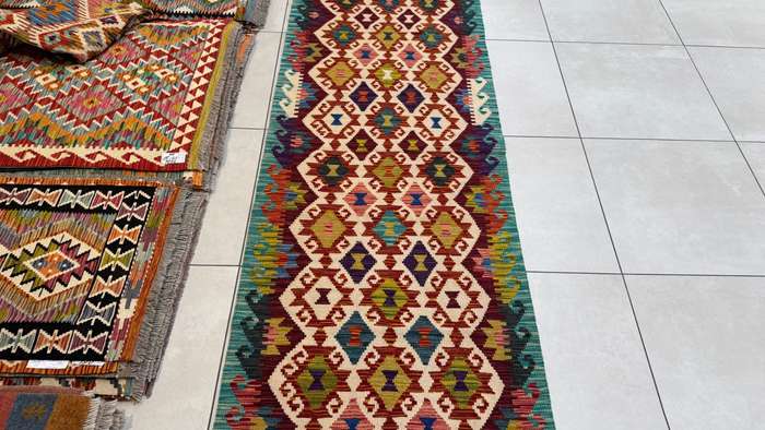 Afghan Chobi Kilim 290cm x 87cm Hand Made