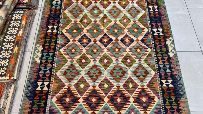 Afghan Chobi Kilim 200cm x 152cm Hand Made
