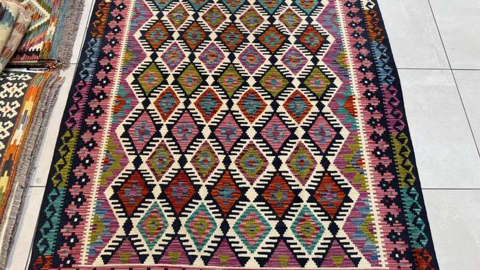 Afghan Chobi Kilim 194cm x 150cm Hand Made