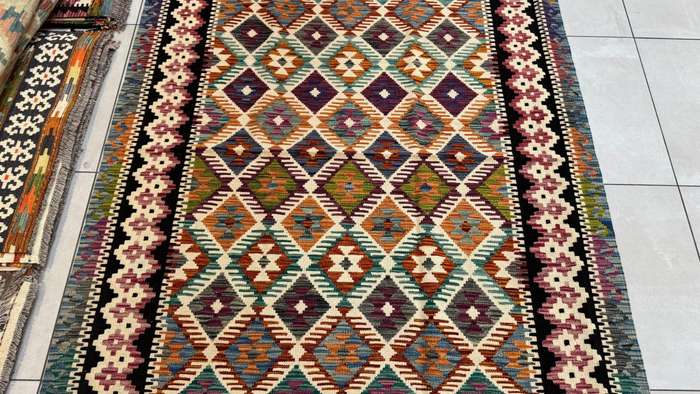 Afghan Chobi Kilim 196cm x 156cm Hand Made