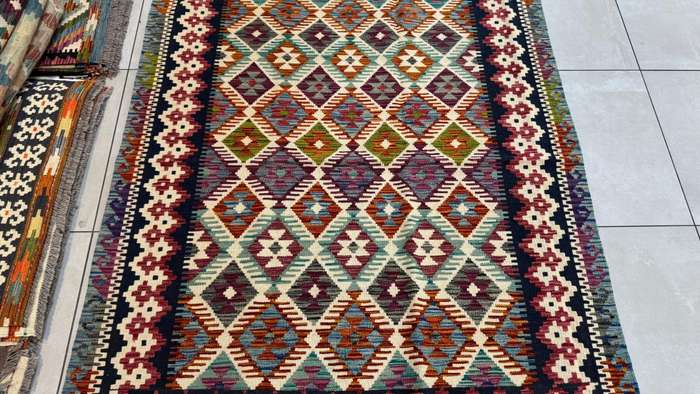 Afghan Chobi Kilim 196cm x 146cm Hand Made