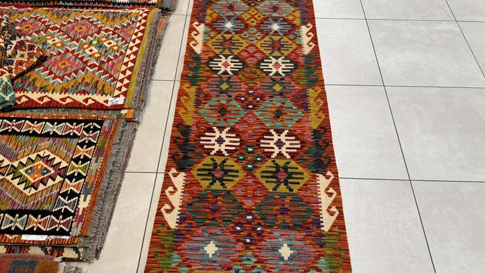 Afghan Chobi Kilim 297cm x 82cm Hand Made