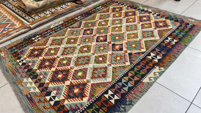 Afghan Chobi Kilim 200cm x 152cm Hand Made