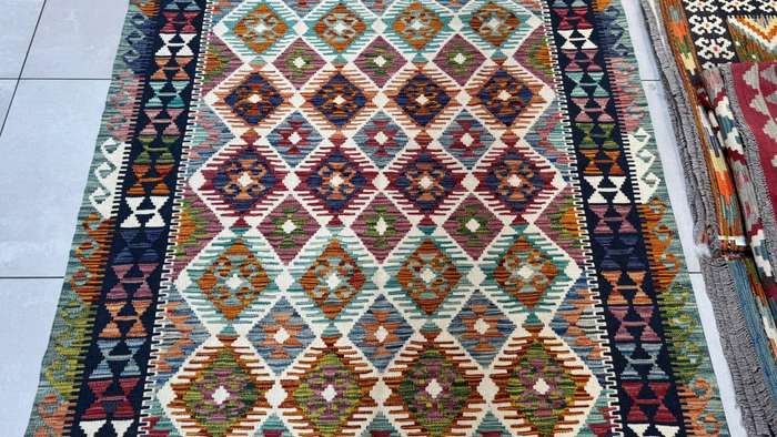Afghan Chobi Kilim 196cm x 149cm Hand Made