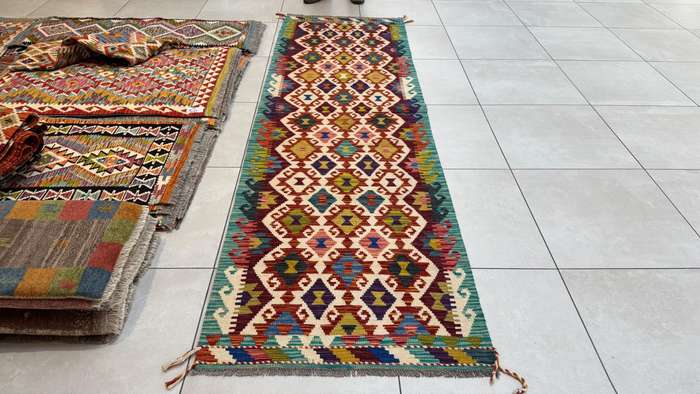 Afghan Chobi Kilim 290cm x 87cm Hand Made
