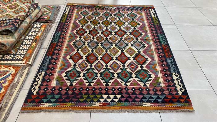 Afghan Chobi Kilim 203cm x 155cm Hand Made