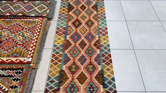 Afghan Chobi Kilim 292cm x 82cm Hand Made