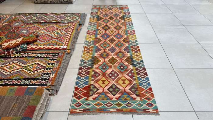 Afghan Chobi Kilim 292cm x 82cm Hand Made