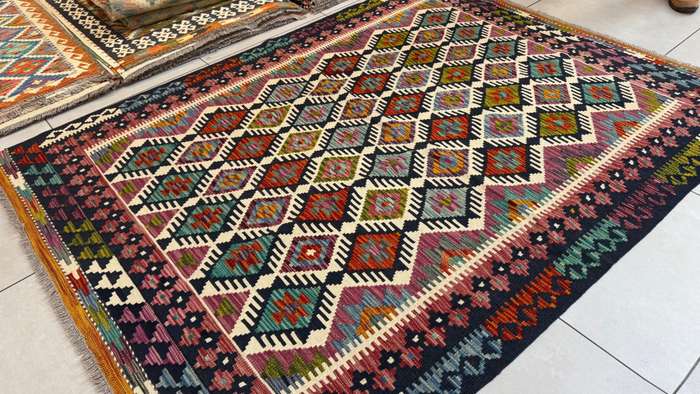 Afghan Chobi Kilim 203cm x 155cm Hand Made
