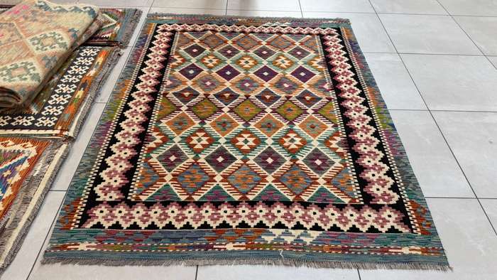 Afghan Chobi Kilim 196cm x 156cm Hand Made