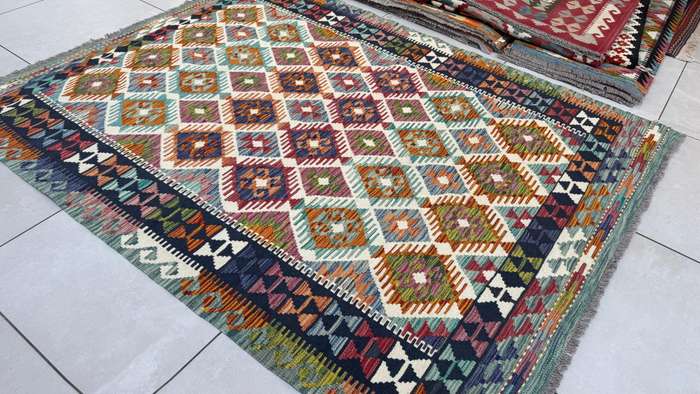 Afghan Chobi Kilim 196cm x 149cm Hand Made