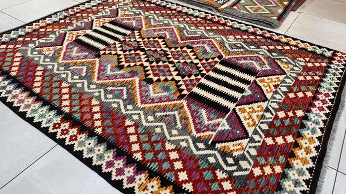 Afghan Chobi Kilim 244cm x 186cm Hand Made
