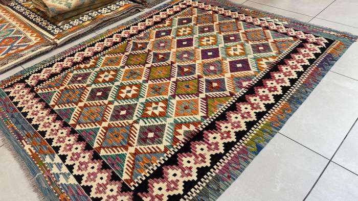 Afghan Chobi Kilim 196cm x 156cm Hand Made