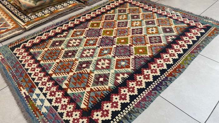 Afghan Chobi Kilim 196cm x 146cm Hand Made