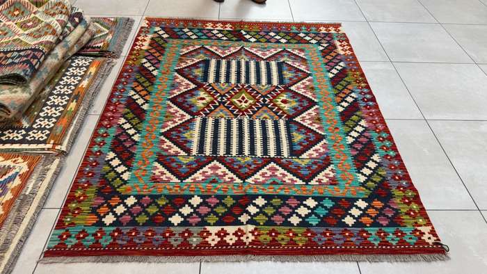 Afghan Chobi Kilim 196cm x 156cm Hand Made